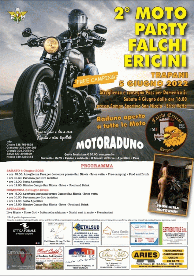 2º Moto Party Falchi Ericini 4 e  5 Giugno 2022